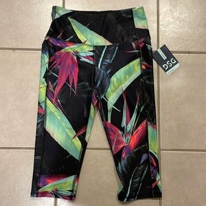 DSG FLORAL HIGH-RISE CROP LEGGINGS NWT